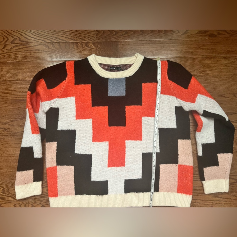 Colourful knitted sweater